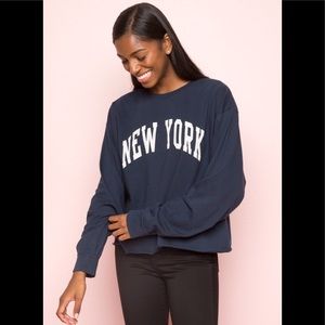 New! Blue New York light long sleeve shirt